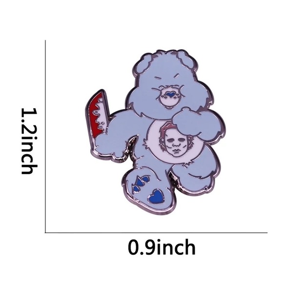 Killer Care Bear Horror Movie Enamel Pin - Picture 2 of 3